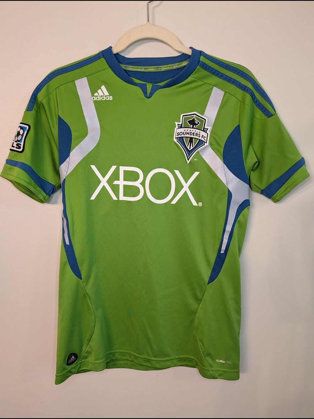 Adidas Seattle Sounders FC Green Xbox Soccer Jersey ClimaCool Youth LARGE